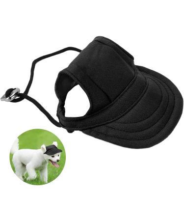 Psop Dog Baseball Cap - Stylish Sun Hat for Dogs with Ear Holes | Black M - Perfect for Pets & Outdoor Sports - Buy Online on GoSupps.com