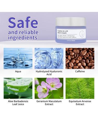 Tighten and Lift Neck Cream Firming and Tightening Neck Cream with Caffeine 4% Cupuacu Butter Hyaluronic Acid 50ml Neck Firming Cream for Tighten & Lift - Buy Online on GoSupps.com