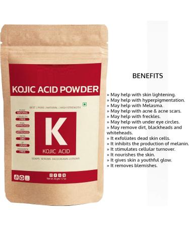 Kojic Acid Powder 50gm. - Buy Online on GoSupps.com