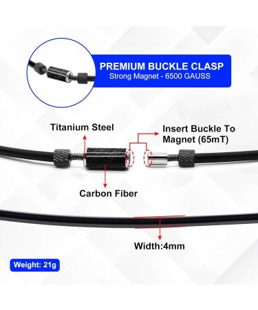 Jeroot Magnetic Halen Chain for Men - Carbon Fiber Anion Collar Necklace | Anti-Fatigue & Radiation Relief | 6500 Gauss Energetix - Buy Online on GoSupps.com