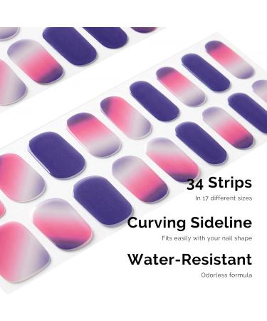 NAILOG Semi Cured Gel Nail Strips 34 pcs Salon-Quality Gel Nail Stickers Long Lasting Nail Wraps for Women with Soft Gel Finish at Dust - Buy Online on GoSupps.com