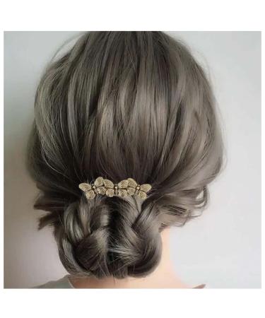 Dervivea Vintage Butterfly Hair Comb Clip Gold Butterfly Hair Side Comb Bohemia Gold Hair Combs Metal Hair Combs Barrette Decorative Hair Accessories For Women and Girl Headdress