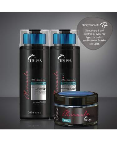 Truss Brush Keratin Leave-in Treatment Bundle with Miracle Shampoo, Conditioner, and Hair Mask Set - Buy Online on GoSupps.com