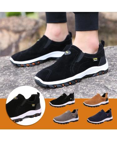 Men's Arch Support Outdoor Mountaineering Orthopedic Shoes - Easy On/Off, Breathable, Non-Slip - Gray, Size 8.5 US - Buy Online on GoSupps.com