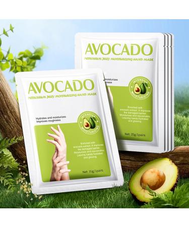 Masque Pour Les Mains Gants Hydratants L'avocat Masque Hydratant Pour Les Mains Avec De La Vaseline Masque De R paration Pour Les Mains Soin Des Mains Nourrissant Et Adoucissant 5 Paires - Buy Online on GoSupps.com