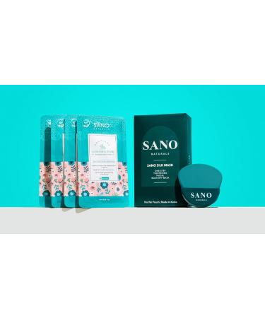 Korean Sano Silk Mask - Vegan Zombie Mask with Centella Asiatica - K Beauty One Step Face Mask for Glass Skin - Anti Aging and Pore Tightening - 4 Pack - Buy Online on GoSupps.com