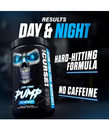 JNX SPORTS The Curse! Pump Stim-Free Pre-Workout | Sour Candy 40 Serves | Caffeine-Free Pump Pre Workout Non-Stim Nitric Oxide Preworkout for Men & Women - Buy Online on GoSupps.com