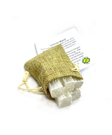 5 Natural Selenite Crystals Satin Spar Crystals Sticks in Gift Bag