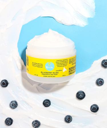 Curls Blueberry Bliss Reparative Hair Mask - Deep Conditioning for All Curly Hair Types - 8 Fl Oz, Fragrance-Free - Buy Online on GoSupps.com