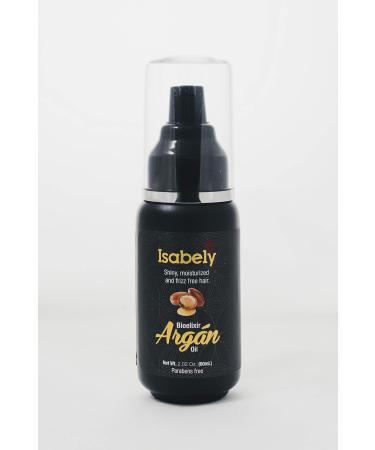Isabely 60ml - Argan Oil for Hair Anti-Frizz System Nourishes and repair hair Golden Shine Maximum Hold All Hair Types oil for hair shine