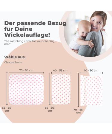 Lilly and Ben Changing Mat Cover Terry Towelling - Baby Soft - Thick - Absorbant - for Wedge pad - Set of 2 - Pink LARGE. Without wedges Pink Star - Buy Online on GoSupps.com