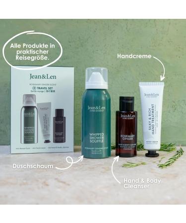Jean & Len Travel Set Rosemary & Ginger | Vegan Body & Mind Gift | FSC Certified Packaging | Ideal Souvenir - Buy Online on GoSupps.com