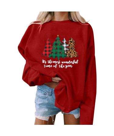 Genetic women sweatshirt Pusteblume Rundhals sweater elegant long-sleeved shirts women autumn spring casual sweatshirts tops Christmas sweater family set tops women red-j m