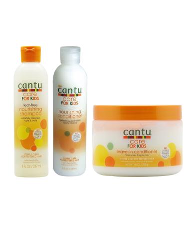 Cantu Care For kids Gentle Care For Textured Hair Shampoo + Conditioner + Leave In Conditioner Set Of 3