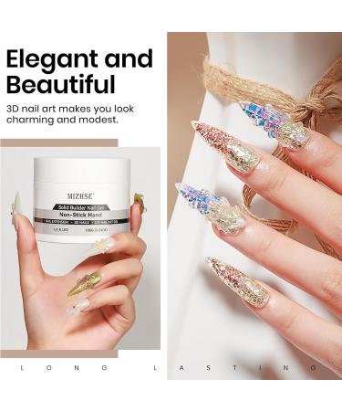 MIZHSE 100g Solid Builder Gel for Nails Large Capacity Clear Hard Gel for Nails 3D Sculpting Gel for Nail Art Gel U V LED Nail Builder Gel Kit with 3D Silicone Pen for Nail Salon Home DIY - Buy Online on GoSupps.com