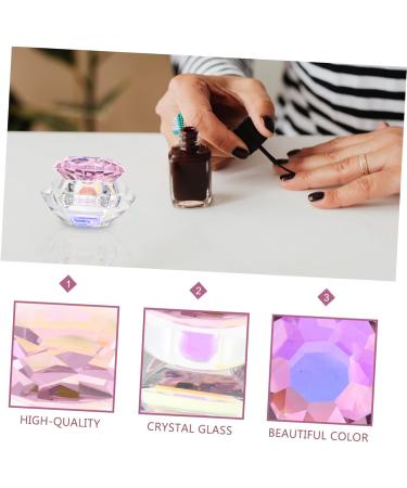 DRESSOOS 1pc nail art crystal cup glass dappen dish for glassware tools with lid clear dappen dishes cup nail powder bowl nail liquid bowl cups glass Powder plate crystal art glass optional 7.5x6cm Pink - Buy Online on GoSupps.com