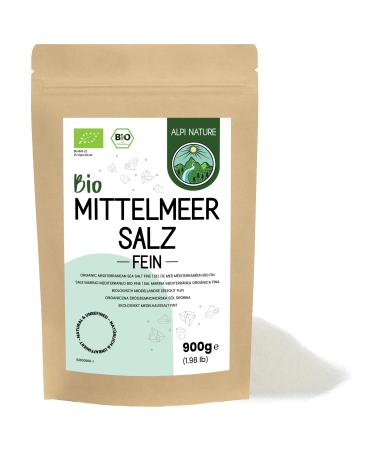 Alpi Nature Sel de Mer Fin M diterran en BIO 900g Sel de Mer Fin M diterran en pour la Cuisine 900 g (Lot de 1)