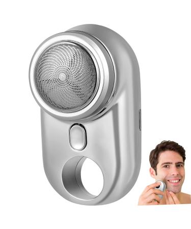 Electric Shaver Mini Shaver Portable Shaver Home Shaver Travel Shaver Electric Beard Trimmer Shaver for Men Electric Razor Portable Razor Electric Small Shaver Mini Razor Silver