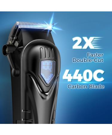 Professional Low Noise Hair Clippers for Men & Women | Cordless Cutting Kit with 10 Color Combs & LED Display - Perfect Gifts for Men | Barber Set with Beard Trimmer Scissors & Cape - Buy Online on GoSupps.com