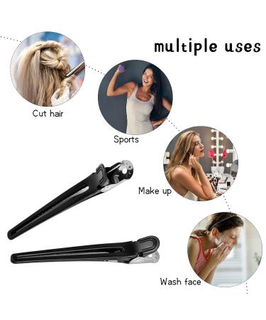 12PCS Alligator Hair Clips - Long Plastic & Metal Duckbill Styling Clips for Women & Girls - No Bend Hair Pin - 10.3cm/4.05inch - Perfect for Salons & Home Use - Buy Online on GoSupps.com