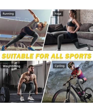 Beister Compression Leg Sleeves with Elastic Straps - XL Black - for Men & Women - Extra Long Knee Braces for Basketball, Football, Joint Pain - Buy Online on GoSupps.com