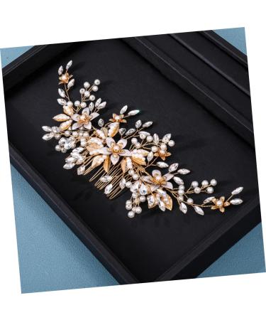 FRCOLOR Headgear Wedding Headpiece Bridal Hair Comb Pearl Flower Hair Comb Unique Hair Comb Tiara Bridal Headpieces Bridal Hair Accessories Bride Hair Comb Bridal Hair Decor Metal - Buy Online on GoSupps.com