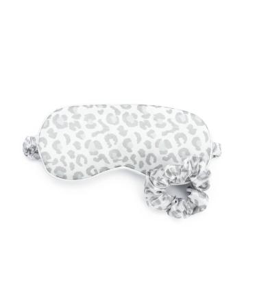 Five More Minutes Silky Soft Sleep Satin Eye Sleeping Mask with Satin Scrunchies Eye Mask & Scrunchies Set (Cat Nap)