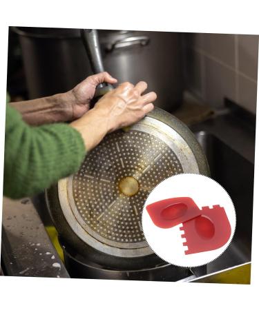 Yardwe 2pcs Pot and Pan Cleaning Set - Anti-Scald Scraper Tools with Silicone Handle Protectors - Buy Online on GoSupps.com
