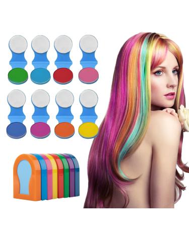 8 Colors Hair Chalk, Hair Chalk for Girls, Washable Hair Paint for Kids, Washable Hair Chalk for Girls, Used for Temporary Hair Dye