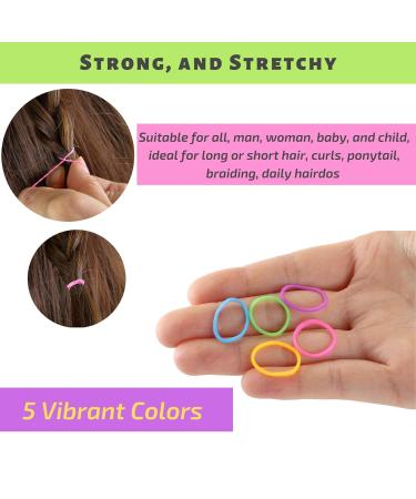 Mr. Pen Hair Rubber Bands 2400 Pack Assorted Color - Elastic Hair Ties for Baby Girls and Hair Styling - Colorful Mini Hair Bands - Buy Online on GoSupps.com