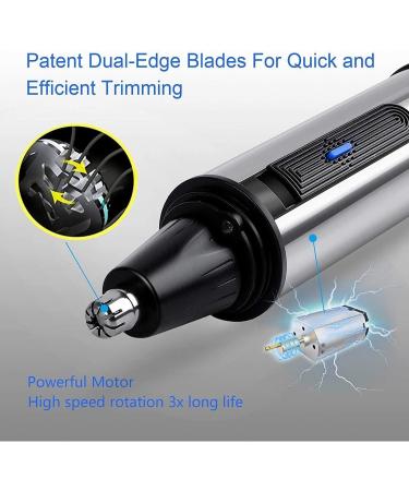 KouRy Portable Ear and Nose Hair Trimmer - Professional Painless Eyebrow & Facial Clipper for Men and Women Battery-Operated IPX7 Waterproof Dual Edge Blades - Buy Online on GoSupps.com