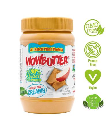 WOWBUTTER Creamy Plant Protein Spread, Peanut and Tree Nut Free, Non-GMO Soy, 1.1 Pound (Pack of 6) - Buy Online on GoSupps.com