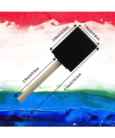 120 Pack 2 Inch Foam Paint Brushes with Wood Handles | Ideal for Acrylics, Varnishes, Crafts & Stains - Buy Online on GoSupps.com