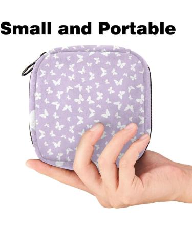 Muoooum Purple Butterfly Bandage Storage Bag | Menstruation Pad & Menstrual Cup Pocket for Women & Teens - Buy Online on GoSupps.com