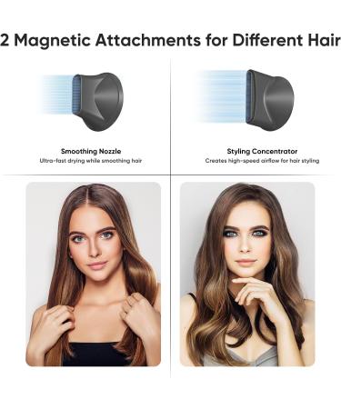 1400W Professional Ionic Hair Dryer | Fast Drying Damage-Free 3 Heat/Speed Settings | Ideal for Home & Travel Men & Women - Buy Online on GoSupps.com