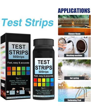 KUIKUI Water Quality Test Strips - 7 in 1 Portable Test Paper for Swimming Pool - Buy Online on GoSupps.com