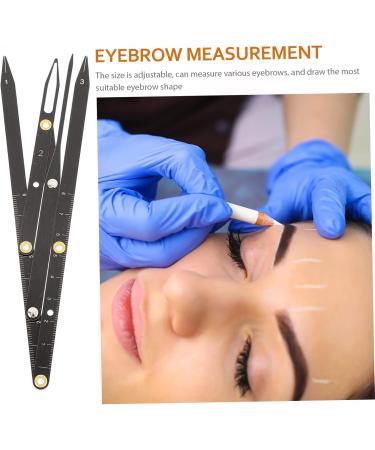 Anneome 1pc Second Generation Scale Calipers Eyebrow Measuring Rulers Makeup Set Stainless Steel 25x5x0.6cm Black - Buy Online on GoSupps.com
