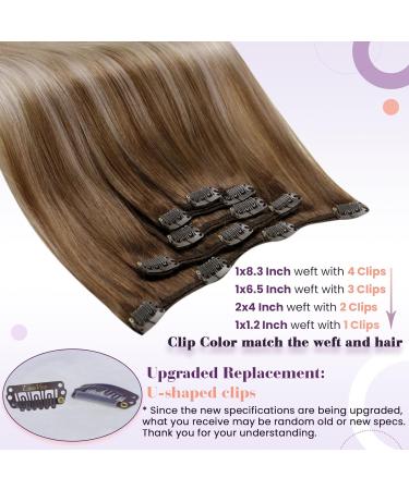Shop Laavoo Ombre Clip-In Hair Extensions - Balayage Light Brown to Dark Ash Blonde - Remy 70g/5 Pieces - 50cm Length - Buy Online on GoSupps.com