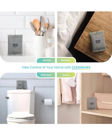 Home Zone Living CleanAura Deodorizing Bamboo Activated Charcoal Filter Bag Set of 4 - Eco-Friendly Odor Eliminator for Home & Travel - Buy Online on GoSupps.com