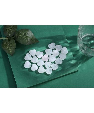 XIANNVXI 20 Pcs Clear Quartz Crystal Heart Stones - Natural Healing Gemstones for Energy Balancing and Meditation | Reiki Crystal Gifts - Buy Online on GoSupps.com