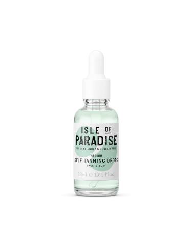 Isle of Paradise Self Tanning Drops - Color Correcting Self Tan Drops for Gradual Glow, Vegan and Cruelty Free, 1.01 Fl Oz medium
