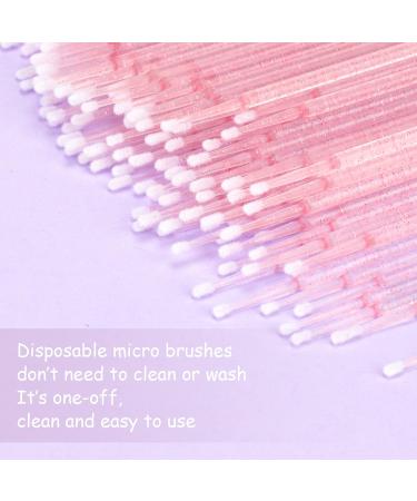 G2PLUS 400PCS Crystal Pink Micro Applicators Brushes - Disposable Eyelash Extension Swabs for Crafting - Buy Online on GoSupps.com