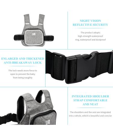 Children's Motorcycle Safety Belt | Adjustable Harness with Reflective Strips for Kids & Babies - Grey - Buy Online on GoSupps.com