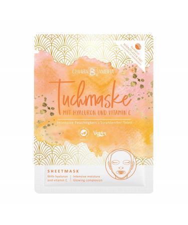 Chiara ambra cloth mask with vitamin C and hyaluron intensive moisture care for an even complexion refreshing vegan microplastic biodegradable content: 25ml