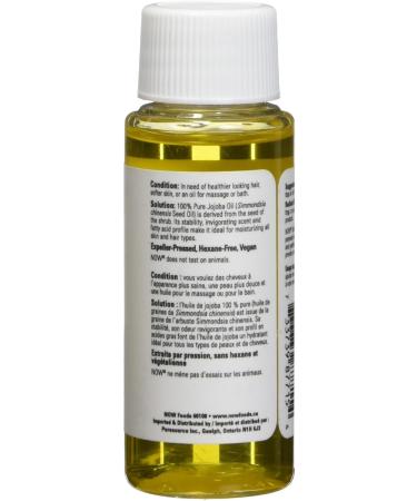 NOW Solutions Jojoba Oil 100% Pure Moisturizing Multi-Purpose Oil for Face Hair and Body 30mL Unscented 30 ml (Pack of 1) - Buy Online on GoSupps.com