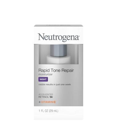 Neutrogena Rapid Tone Repair Night Cream - Anti-Wrinkle Moisturizer with Retinol Vitamin C & Hyaluronic Acid 1 fl. Oz - Best for Face & Neck Repair - Buy Online on GoSupps.com