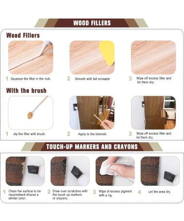CHUKCHI Wood Furniture Repair Kit - Set of 39 | Touch Up Markers, Fillers & Wood Putty for Scratch, Cracks, Hole, Discoloration | Ideal for Wooden Door, Floor, Table & Cabinet - Buy Online on GoSupps.com