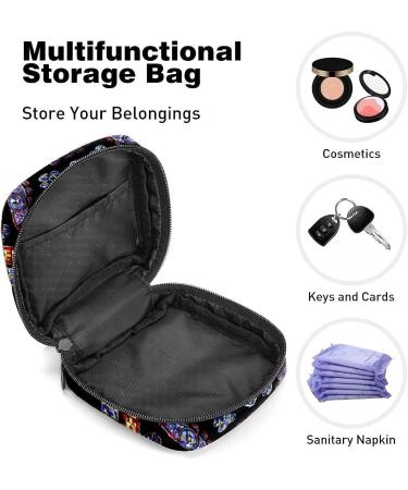 Anna Cowper Stained Glass Sanitary Napkin Storage Bag - Multi-Colored Period Pouch for Women and Teens - Buy Online on GoSupps.com