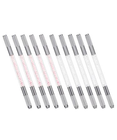 Healvian 10pcs Crystal Eyebrow Pencil Makeup Gadgets Microblading Makeup Pen Microblading Eyebrow Pens Abs