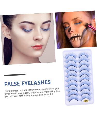 Beavorty 10 Pairs Fake eyelashes dollsthetic lashes faux lashes makeup lashes colored lashes extensions permanent false eyelashes lashes strip false lashes extend fiber cosmetic - Buy Online on GoSupps.com